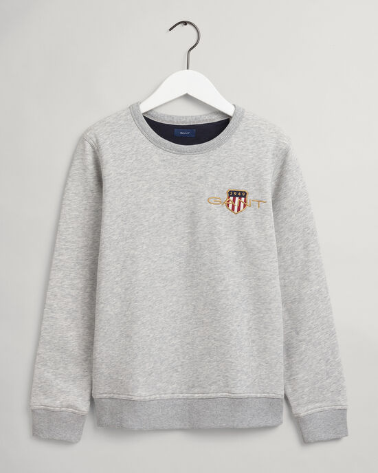 Sweatshirt com decote redondo e bordado Archive Shield Teens
