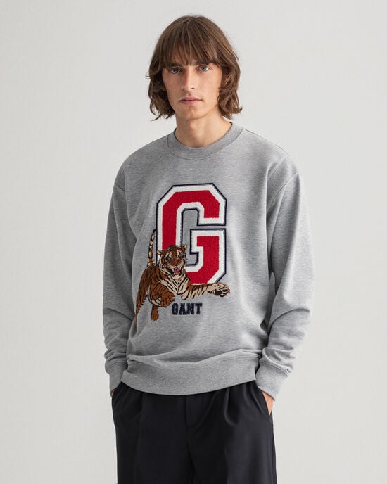 Sweatshirt com decote redondo Tiger