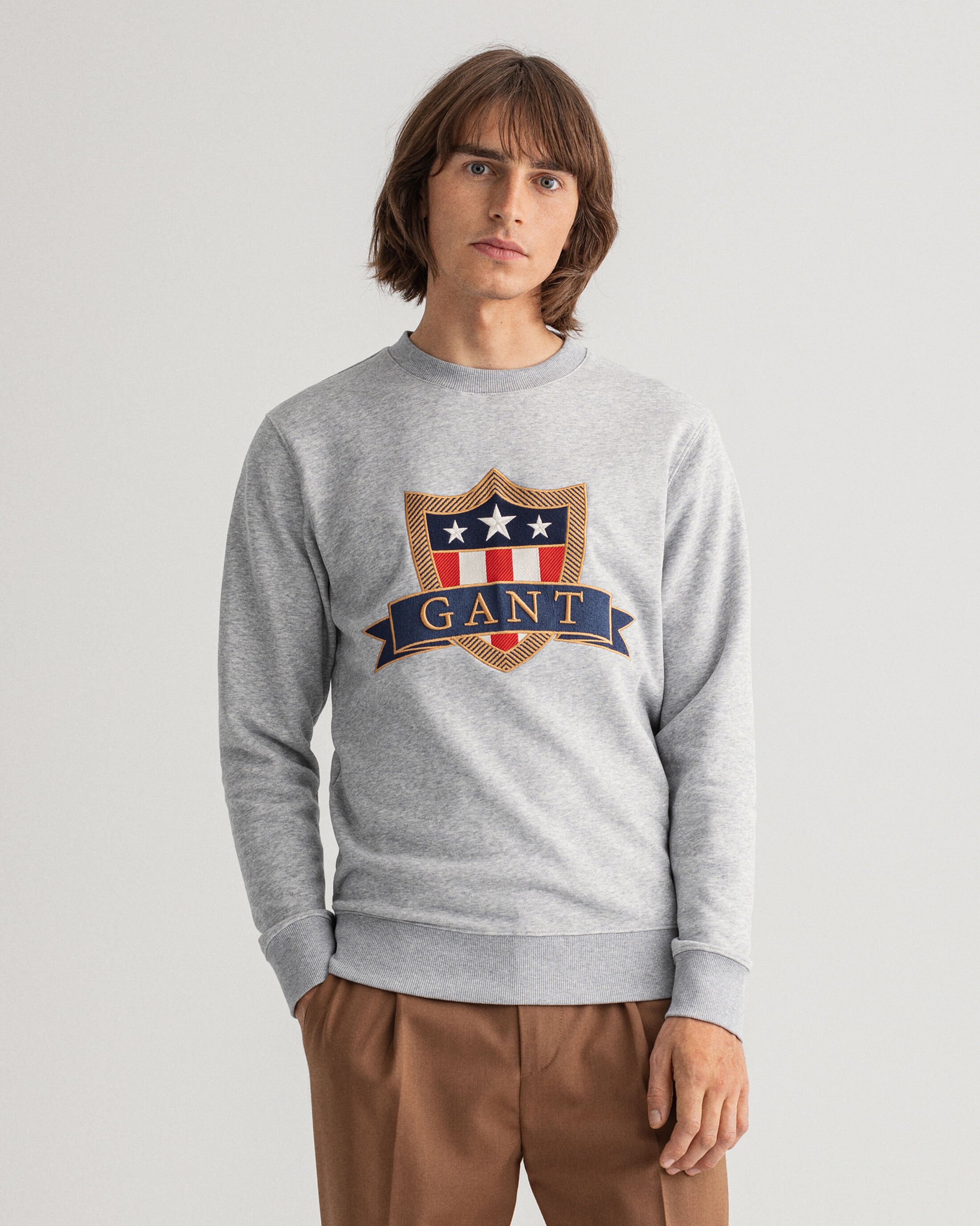  Sweatshirt com decote redondo Banner Shield 